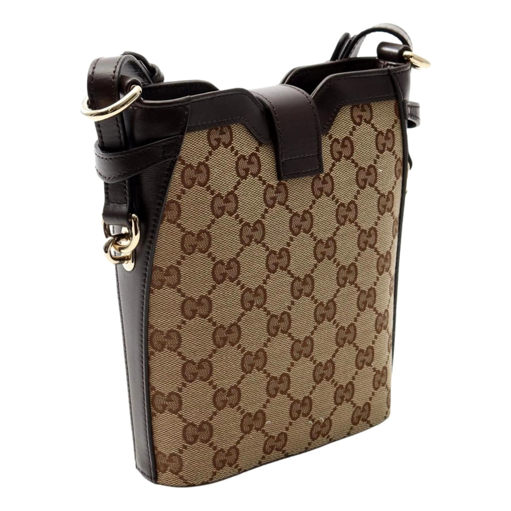 Gucci Original GG Canvas Web Stripe Mini Bucket Bag Beige